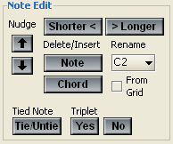 Note Edit panel